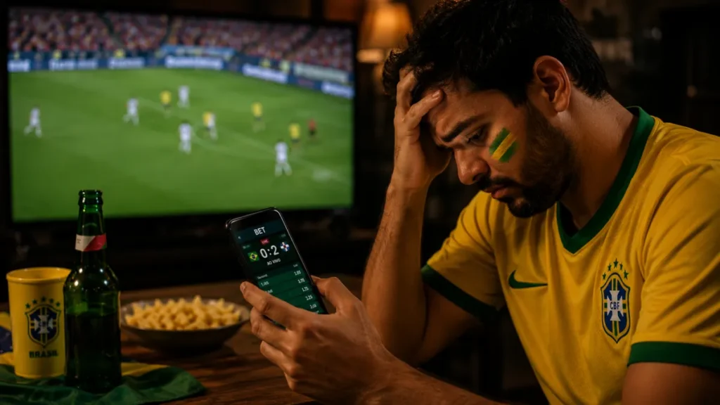 Bets roubam a graça do futebol: Brasil perde, mas foco é na aposta