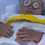 Spa infantil com pepino nos olhos encerra semestre em escola