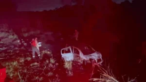 Carro com maconha pega fogo e explode na BR-262 em Campo Grande